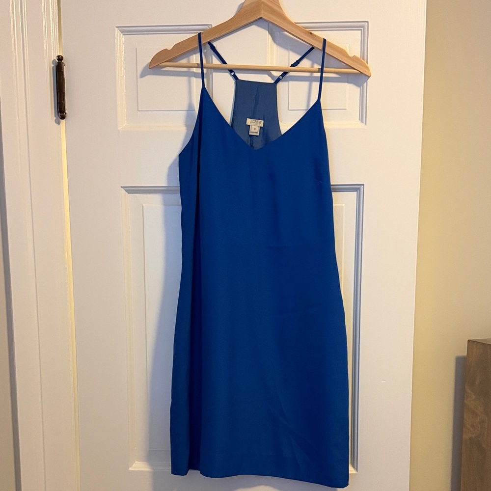 J. Crew Cobalt Blue Spaghetti Strap Slip Dress